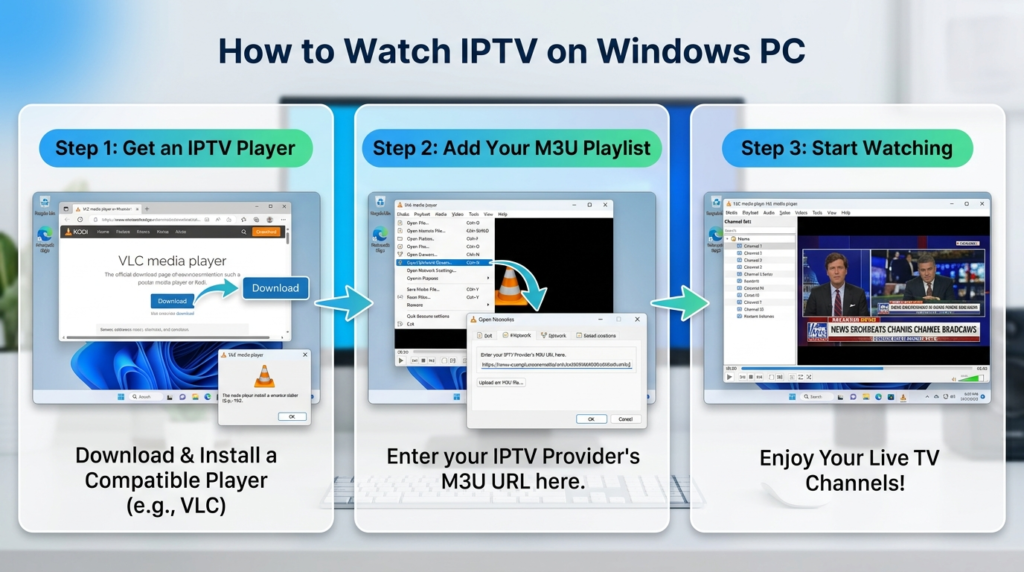 Watch IPTV on Windows PC